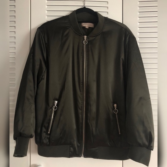 Philosophy Bomber Jacket - Olive Green - Picture 2 of 6